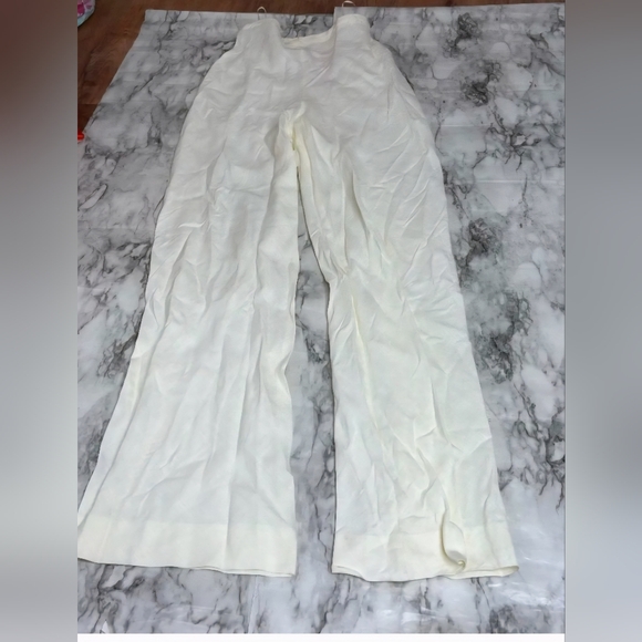 cult gaia Pants - Cult Gaia Kersti Pant Off White linen blend Lightweight Pants high rise NWT XS